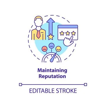 Maintaining reputation concept icon Illustrazione stock