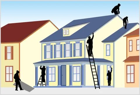 MAINTENANCE AND REMODELING Stock Illustration