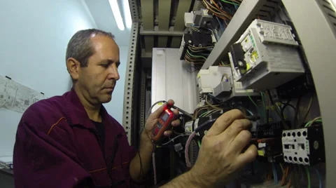 Maintenance and Repair of the Electrical Systems Stock Footage 33034367