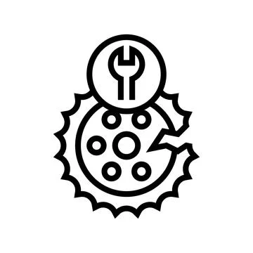 Maintenance and repairs line icon vector illustration Stock Illustration