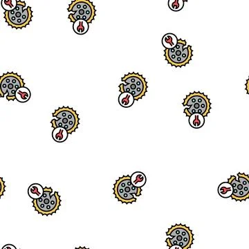 Maintenance and repairs vector seamless pattern Stock Illustration