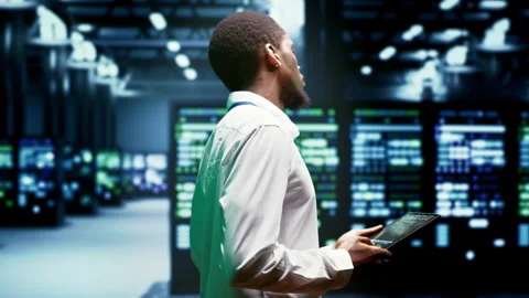 Maintenance in blockchain server hub Stock Footage 246240691