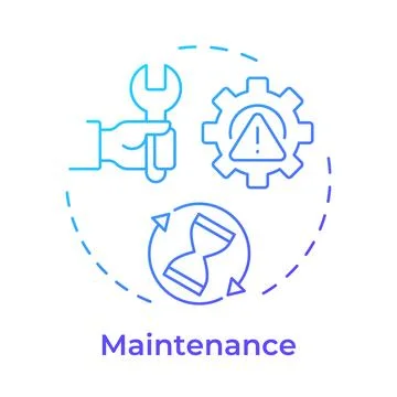 Maintenance blue gradient concept icon Stock Illustration