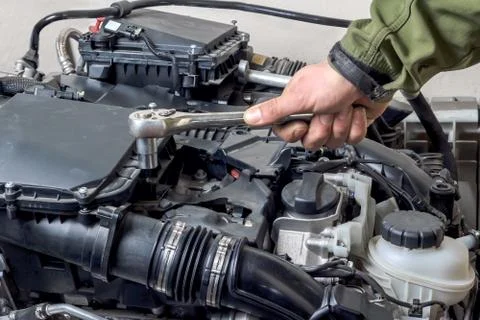 Maintenance a car Stock Photos