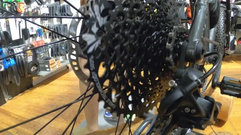 Maintenance chain control bike gearbox Stock Footage 195988095