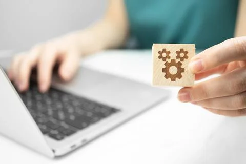 Maintenance computer concept. Support, IT service help and FAQ. Repair servic Stock Photos