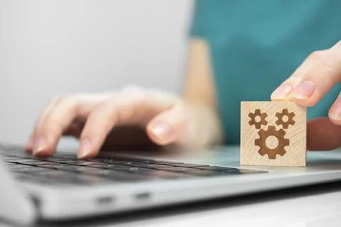 Maintenance computer concept. Support, IT service help and FAQ. Repair servic Stock Photos