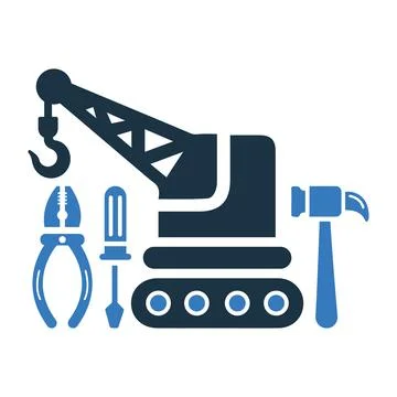 Maintenance, construction work icon. Simple editable vector. Stock Illustration