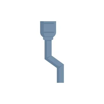 Maintenance gutter icon flat isolated Stock Illustration