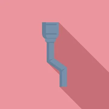 Maintenance gutter icon, flat style Stock Illustration