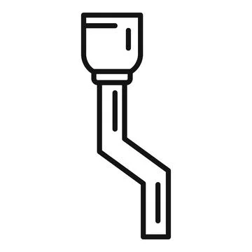 Maintenance gutter icon, outline style Stock Illustration