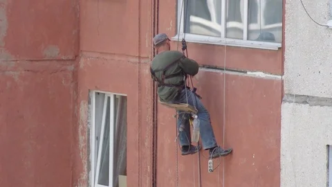 Maintenance of Joints between Precast Concrete Panels to Prevent Leakage Stock Footage 109679879