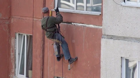 Maintenance of Joints between Precast Concrete Panels to Prevent Leakage Stock Footage 109679938