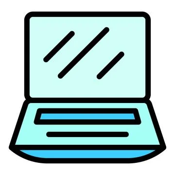 Maintenance laptop icon vector flat Stock Illustration