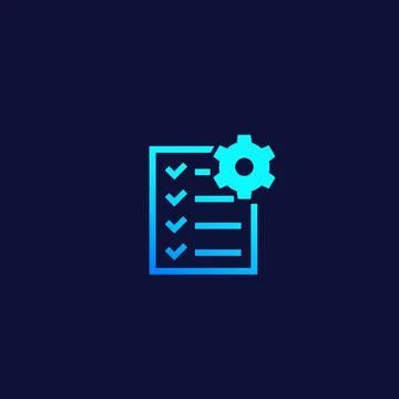 Maintenance list, checkup icon Stock Illustration