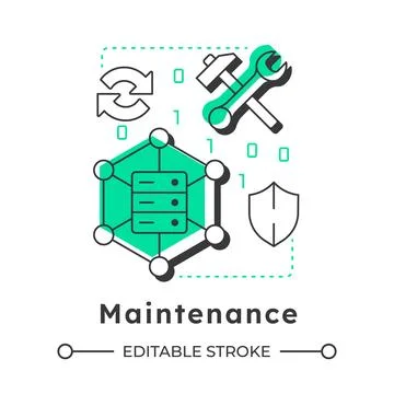Maintenance modern linear concept icon Stockillustratie