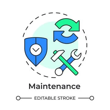 Maintenance multi color concept icon 스톡 일러스트