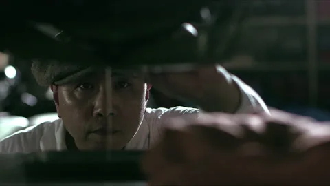 Maintenance officer who pulls engine oil Stock Footage 161927002