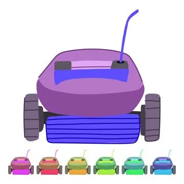 Maintenance pool cleaning robot vector cartoon graphic Stock Illustration