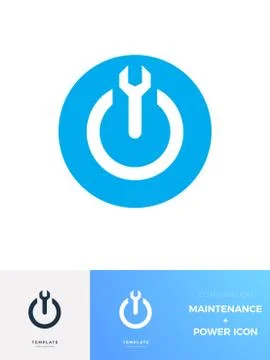 Maintenance Power logo with combination description Stock Illustration