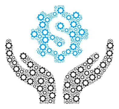Maintenance Price Collage of Cogs Stock Illustration
