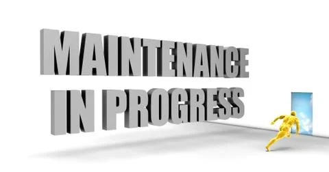 Maintenance in Progress Illustrazione stock