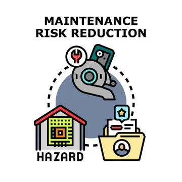 Maintenance risk reduction strategy preventing hazard failure Stockillustratie