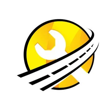 Maintenance road construction logo design creative sign concept design templa Stock Illustration