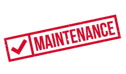 Maintenance rubber stamp Stockillustratie