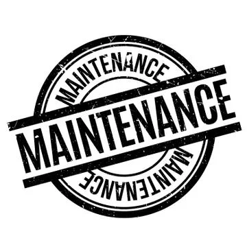 Maintenance rubber stamp Illustrazione stock