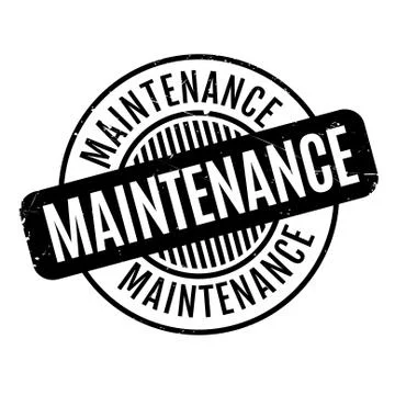 Maintenance rubber stamp 스톡 일러스트