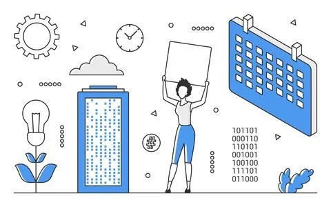 Maintenance schedule concept Stock-Illustration