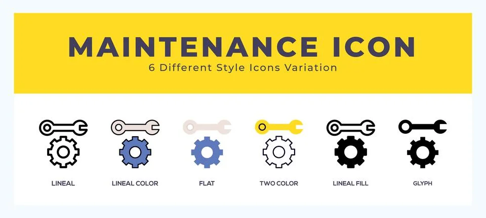 Maintenance set of vector icon. For web. and mobile app 스톡 일러스트
