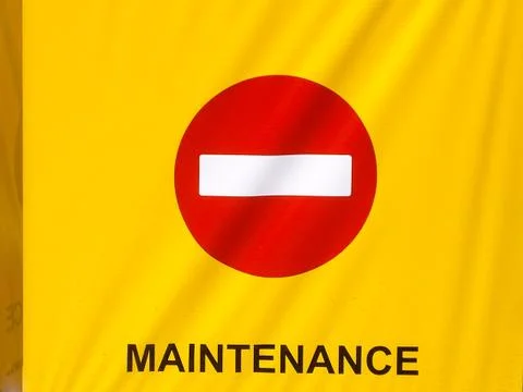Maintenance sign Stock Photos