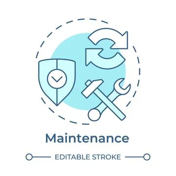 Maintenance soft blue concept icon Stock Illustration