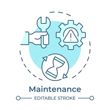 Maintenance soft blue concept icon Stock Illustration