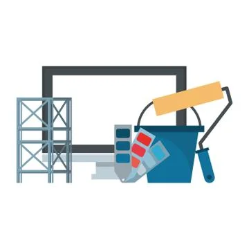 Maintenance support technology web cartoon Stock Illustration