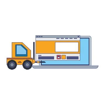 Maintenance support technology web cartoon Stock Illustration