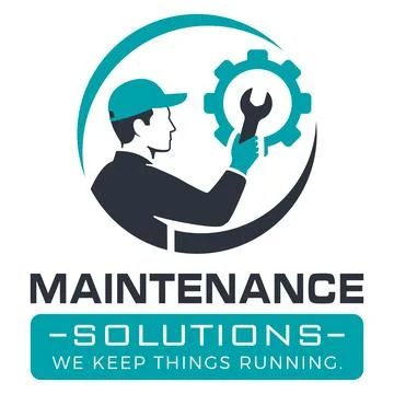 Maintenance Technician Service Logo Vector Stock Illustration