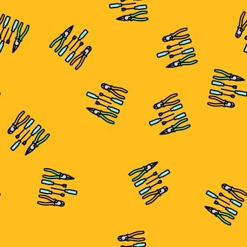 Maintenance tools aerial vehicle vector seamless pattern Illustrazione stock
