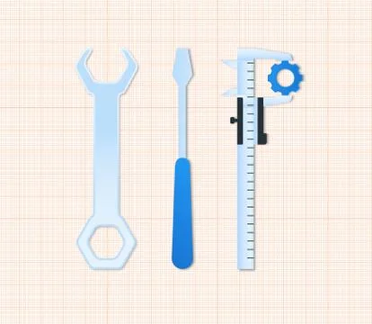Maintenance tools Stock Illustration