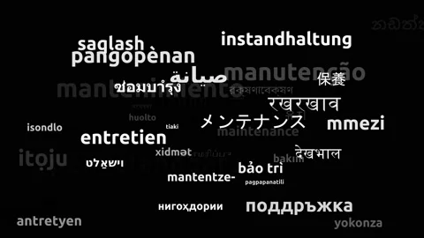 Maintenance Translated in 43 Worldwide Languages Endless Looping 3d Zooming W Video stock 145203554