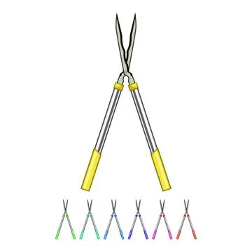 Maintenance tree trimmer cartoon vector graphic Stock Illustration