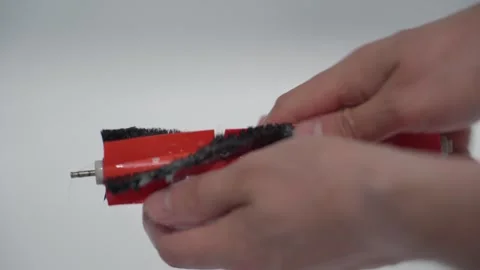 Maintenance of the vacuum cleaner robot Stock Footage 336513269