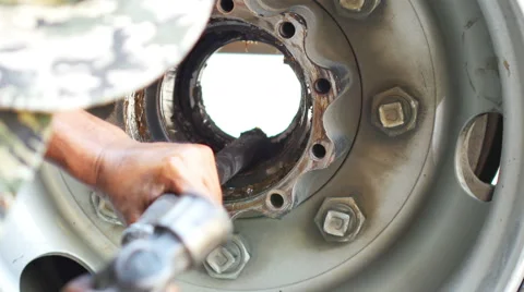 Maintenance vehicles in use for a long time. Stock Footage 62222567