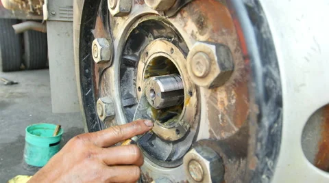 Maintenance vehicles in use for a long time. Stock Footage 62230069