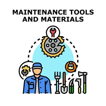 Maintenance worker using tools for repair and service Stockillustratie