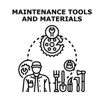 Maintenance worker using tools for repair and service Stock Illustration