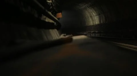 Maintenance works in a subway tunnel Stockbeeldmateriaal 67662916