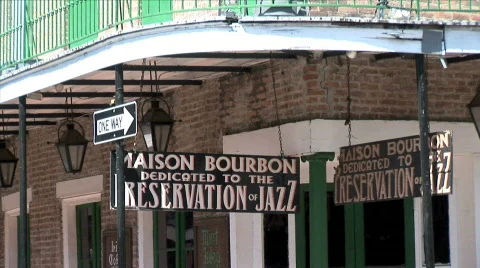 Maison Bourbon Sign-zoom Stock Footage 782833